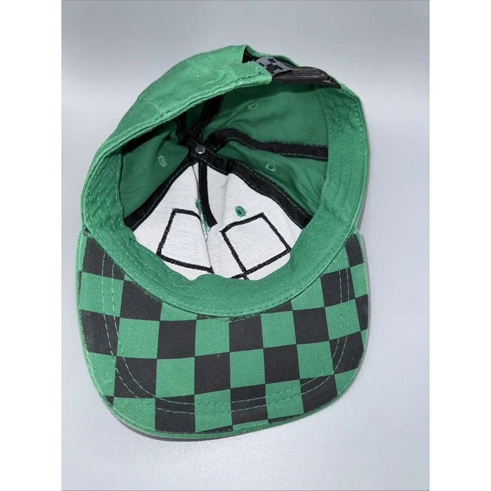 Jinx Minecraft Creeper Mob TNT‎ Youth Hat Green Checkered Snapback Baseball Cap